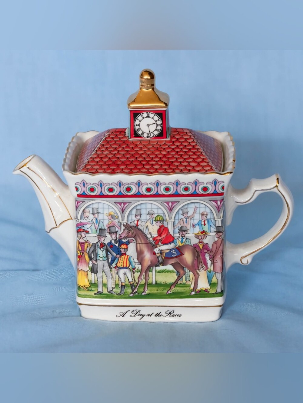 Rare Mint Sadler Teapot W/ Lid,Championships Series A Day at the Races. England